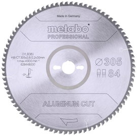 Metabo ALUMINIUM CUT PROFESSIONAL 628448000 Körfűrészlap 305 x 30 x 2.2 mm Fogak száma (collonként):