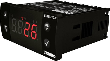 Emko ESM-3710-N.8.10.0.1/00.00/2.0.0.0 2 pontos szabályozó Hőmérséklet szabályozó K 0 - 999 °C Relé, 2. kép