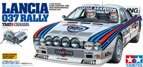 Tamiya 1:10 RC modellautó Elektro Közúti modell RC Lancia 037 Rallye TA-02S Brushed 4WD építőkészlet 6. kép