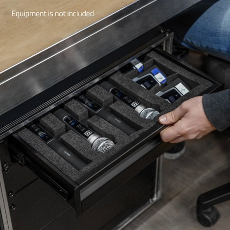 Adam Hall 874E02 19 collos rack fiók 2 ME Acél 5. kép