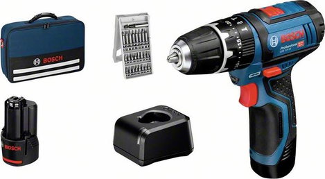 Bosch Professional GSB 12V-15 Akkus ütvefúrógép 2. akkuval