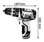 Bosch Professional GSB 12V-15 Akkus ütvefúrógép 2. akkuval 6. bélyegkép