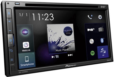 Pioneer AVH-Z5200DAB Dupla DIN moniceiver DAB + tuner, Bluetooth kihangosító, Hátrameneti kamera csa 3. kép