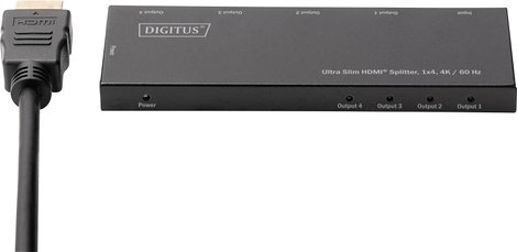 Digitus DS-45323 4 port HDMI elosztó LED-es kijelző, Fém ház, Ultra HD-re alkalmas 4096 x 2160 pixel 10. kép