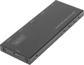 Digitus DS-45323 4 port HDMI elosztó LED-es kijelző, Fém ház, Ultra HD-re alkalmas 4096 x 2160 pixel