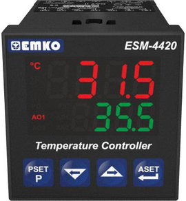 Emko ESM-4420.2.20.0.1/01.02/0.0.0.0 2 pontos, P, PI, PD, PID Hőmérséklet szabályozó J, K, R, S, T, 