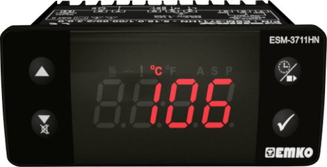 Emko ESM-3711-HN.8.05.0.1/00.00/1.0.0.0 2 pontos szabályozó Hőmérséklet szabályozó J 0 - 800 °C Relé