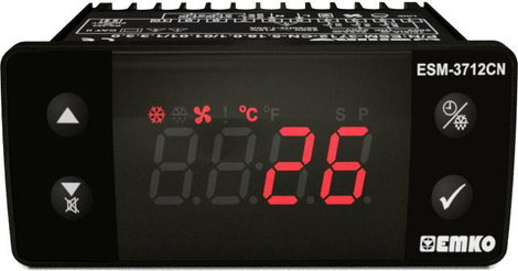 Emko ESM-3712-CN.5.12.0.1/01.01/1.0.0.0 2 pontos szabályozó Hőmérséklet szabályozó PTC -50 - 130 °C