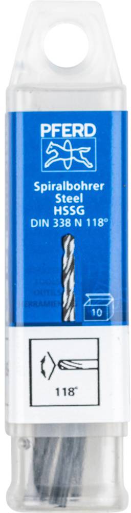 PFERD SPB DIN 338 HSSG N 1,5 STEEL 25203511 Acél Spirálfúró Teljes hossz 40 mm 10 db 2. kép