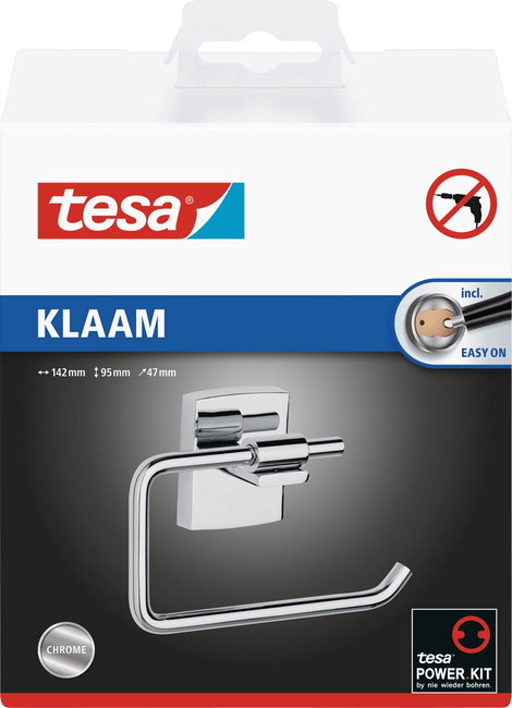 tesa klaam Toalettpapír tartó Ragasztó Fém 4. kép