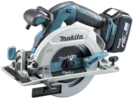 Makita Akkus kézi körfűrész Vágási mélység max. (90°) 57 mm 18 V 5 Ah