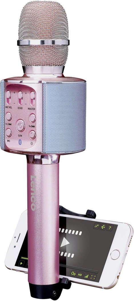 Lenco BMC-090PI Bluetooth hangfal AUX, Tartóval Rózsaszín 7. kép