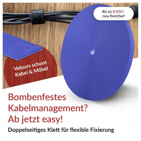 Label the Cable PRO 1250 19 coll Tépőzár Kék 4. kép
