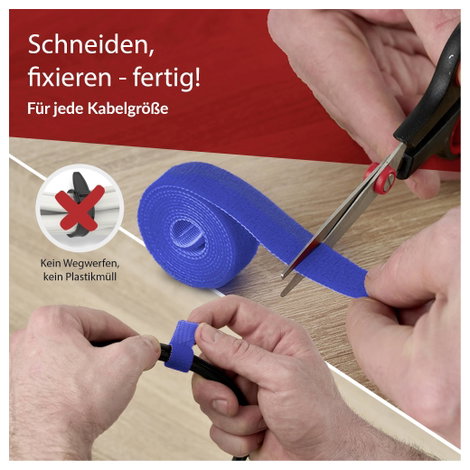 Label the Cable PRO 1250 19 coll Tépőzár Kék 6. kép