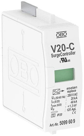 OBO Bettermann 5099609 V20-C 0-280 Túlfeszültség levezető 20 kA 1 db
