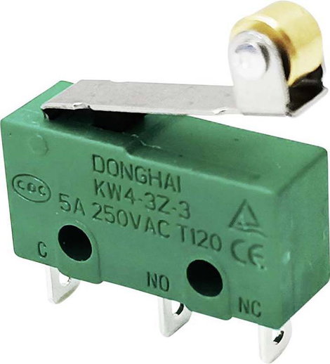 TRU COMPONENTS TC-9134620 Mikrokapcsoló 250 V/AC 5 A 1 x BE/(BE) Nyomó 1 db 2. kép