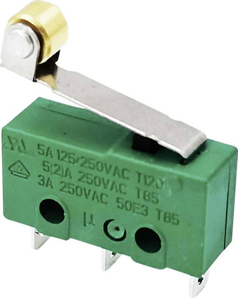 TRU COMPONENTS TC-9134620 Mikrokapcsoló 250 V/AC 5 A 1 x BE/(BE) Nyomó 1 db 3. kép