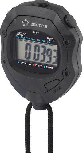 Renkforce RF-SW-110 Digitális stopperóra Fekete