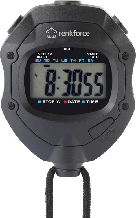 Renkforce RF-SW-110 Digitális stopperóra Fekete 2. kép