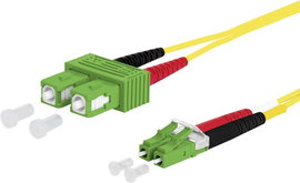 Metz Connect 151P1EAJA10E Üvegszál LWL Csatlakozókábel [2x SC APC dugó - 2x LC dugó] 9/125 µ Singlem