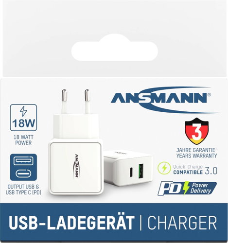 Ansmann HomeCharger HC218PD USB-s töltőkészülék 18 W Aljzat dugó Kimeneti áram (max.) 3000 mA Kimene 11. kép