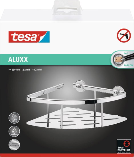 tesa 40203-00000-00 ALUXX Fürdőszobai polcok Ragasztó Króm (fényes) 5. kép