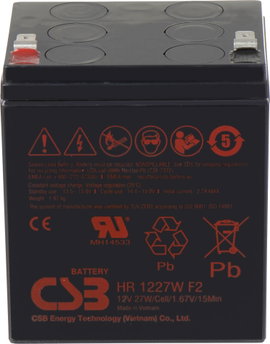 CSB Battery HR 1227W high-rate Ólomakku 12 V 6.2 Ah Ólom-vlies (AGM) (Sz x Ma x Mé) 90 x 106 x 70 mm