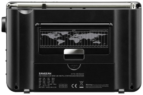 Sangean ATS-909X2 Világvevő URH, HH, AM Ébresztő funkció Fekete 5. kép