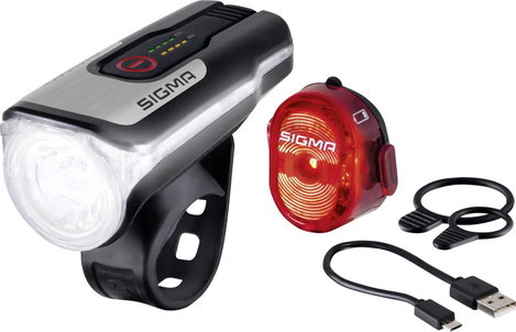 Sigma AURA 80 / Nugget Set Kerékpár világítás készlet LED Akkuról üzemeltetett Fekete 8. kép