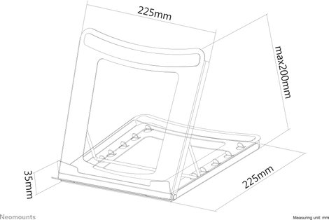 Neomounts NSLS075BLACK Notebook állvány Állítható magasság, Dönthető 17. kép