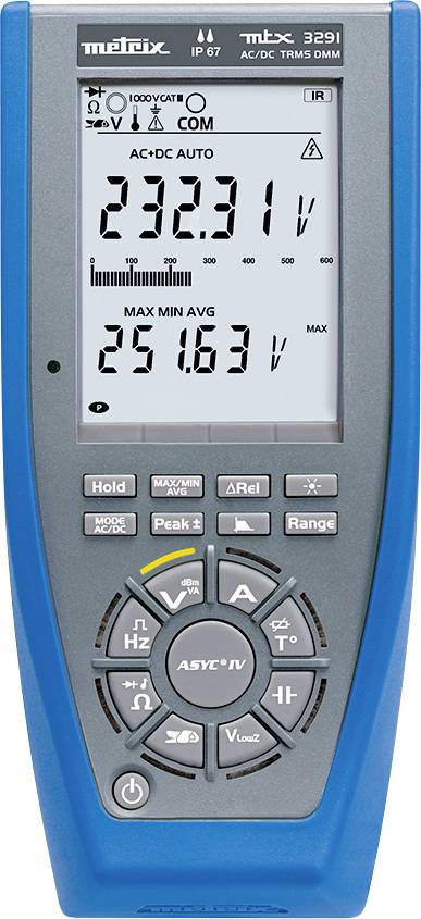Metrix MTX3291 Kézi multiméter digitális CAT III 1000 V, CAT IV 600 V Kijelző (digitek): 60000
