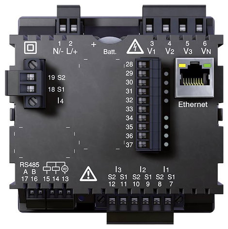 6 csatornás hálózati analizátor, Ethernet, RCM mérés, Janitza UMG96RM-E 4. kép