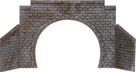 Busch 8198 BUSCH JAEGER N Tunnel-Portal 2 sínes Kész modell
