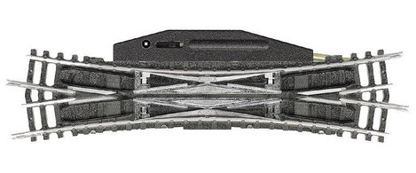 T14960 N Minitrix sín Dupla kereszteződés váltó 129.8 mm 15 ° 362.6 mm