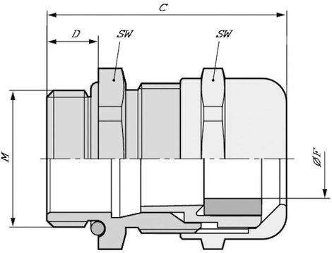 LAPP 53112511 Tömszelence M75 Sárgaréz Sárgaréz 1 db 2. kép