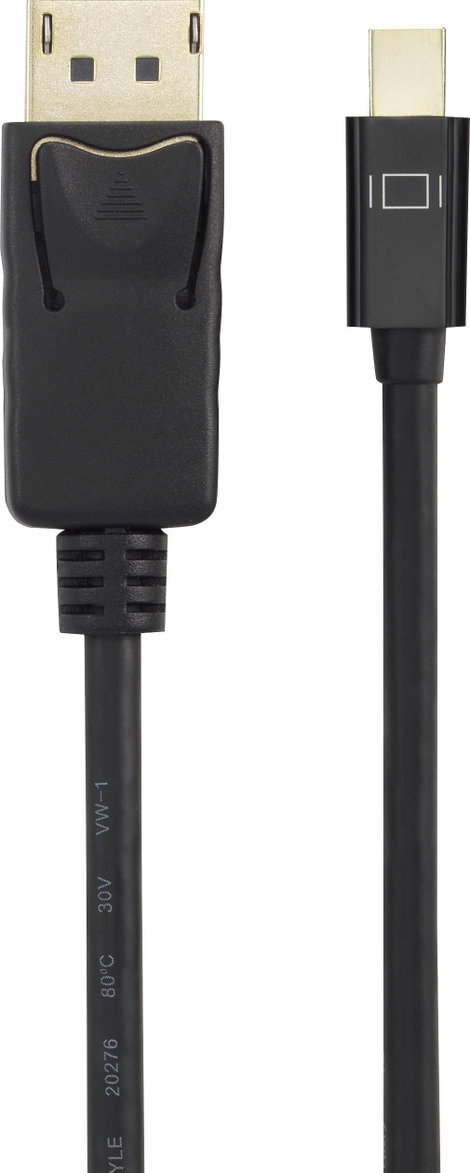 Renkforce Mini DisplayPort / Kijelző csatlakozó Átalakító kábel Mini DisplayPort dugó, DisplayPort d