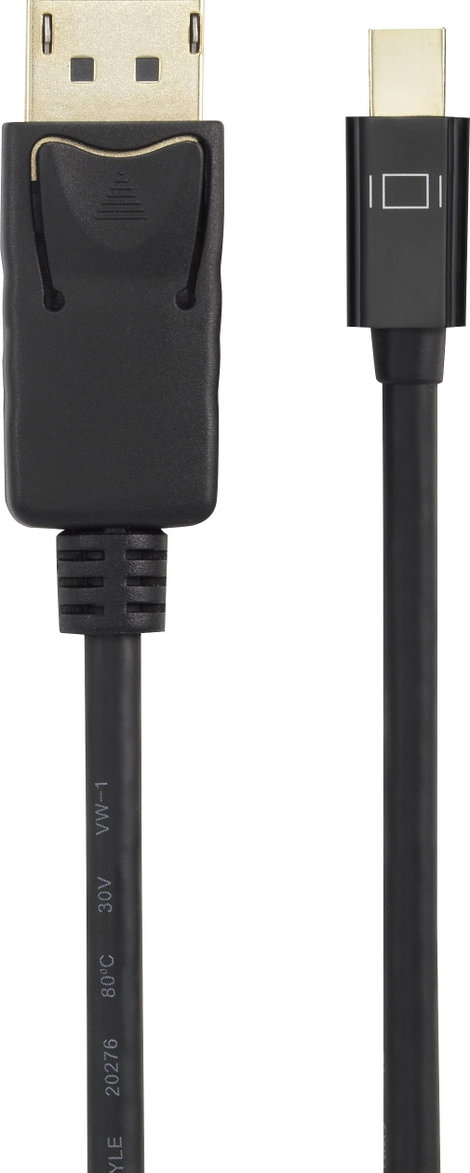 Renkforce Mini DisplayPort / Kijelző csatlakozó Átalakító kábel Mini DisplayPort dugó, DisplayPort d