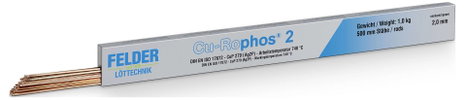 Felder Löttechnik Cu-Rophos 2 Forrasztóón Rúd, Ólommentes CuP 279 1 kg 2 mm 2. kép