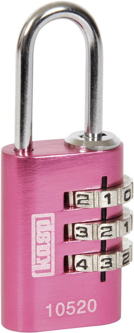 Kasp K10520PIND Függő lakat 20 mm Rózsaszín Számkódos zár
