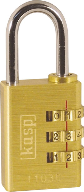 Kasp K11030D Függő lakat 32 mm Aranysárga Számkódos zár
