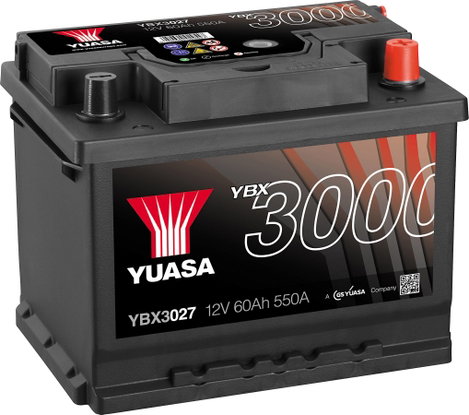 Yuasa SMF YBX3027 Autó akku 60 Ah T1 Cella kiosztás 0