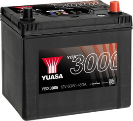 Yuasa SMF YBX3005 Autó akku 60 Ah T1 Cella kiosztás 0