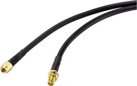 SpeaKa Professional Antennák Hosszabbítókábel [1x RP-SMA dugó - 1x RP-SMA alj] 10.00 m Fekete