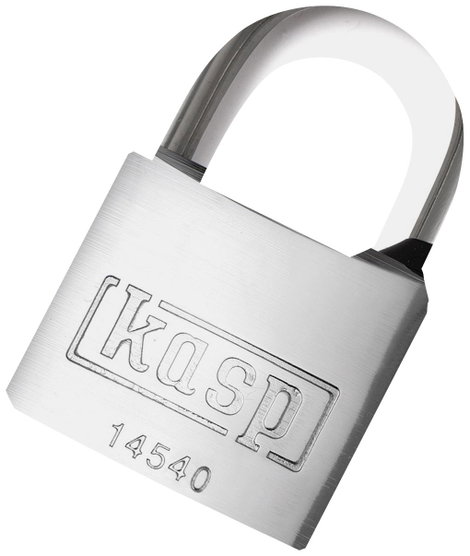 Kasp K14540A1 Függő lakat 40 mm Egyidőben záródó Nemesacél Kulcsos zár