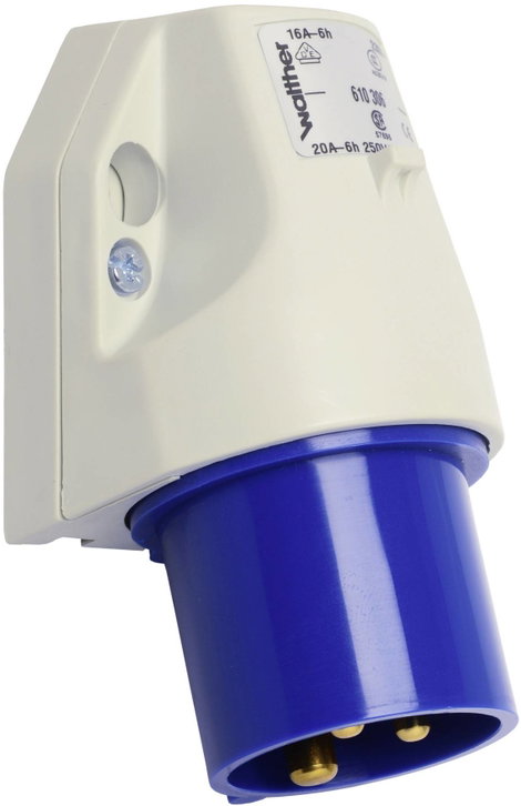 Walther Werke 610306 610306 CEE fali dugó 16 A 3 pólusú 230 V 1 db