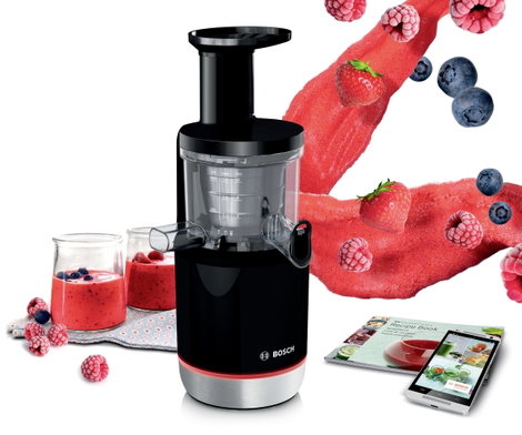 Bosch Haushalt Gyümölcsfacsaró DE-MESM731M 150 W Fekete, Ezüst (matt) 4. kép