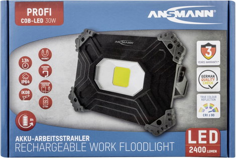 Akkus LED-es munkalámpa 30 W 2400 lm 6600 mAh, Ansmann 1600-0394 12. kép