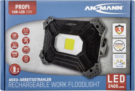Akkus LED-es munkalámpa 30 W 2400 lm 6600 mAh, Ansmann 1600-0394 14. kép