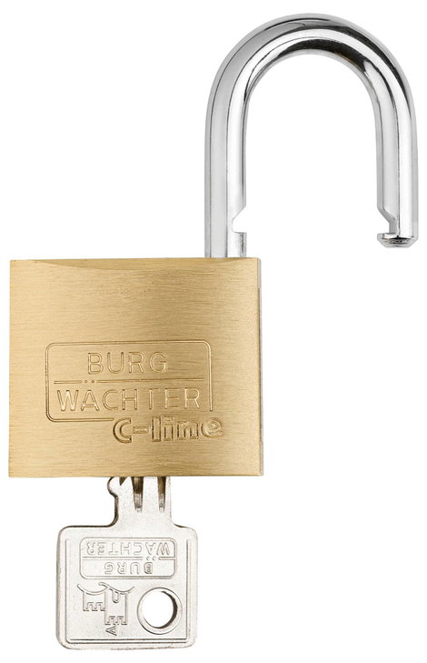 Burg Wächter 2er Set Quadro 222 40 SB Függő lakat Egyidőben záródó Sárgaréz Kulcsos zár 5. kép