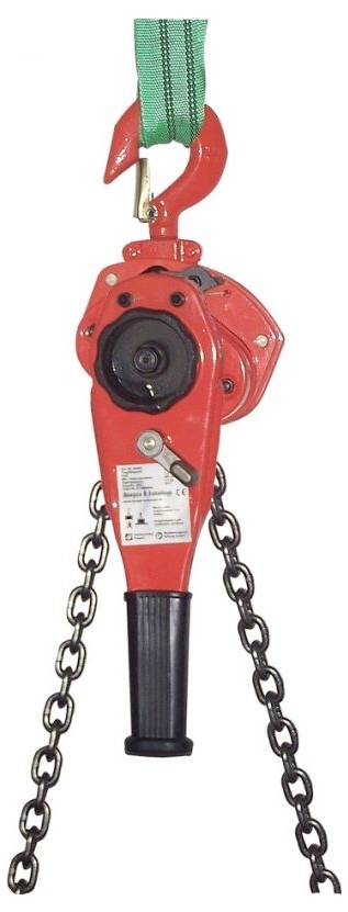 Berger & Schröter 60589 Kettős racsnis láncos csörlő Teherbírás (vezetőgörgő nélkül) 1000 kg 2. kép